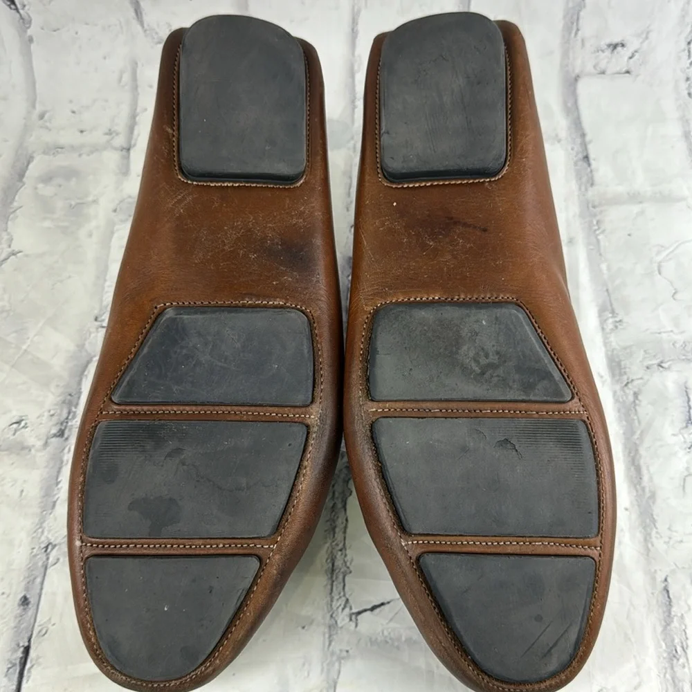 Ugo Bacci Leather Driving Moccasins Penny Loafer Style Slip Ons